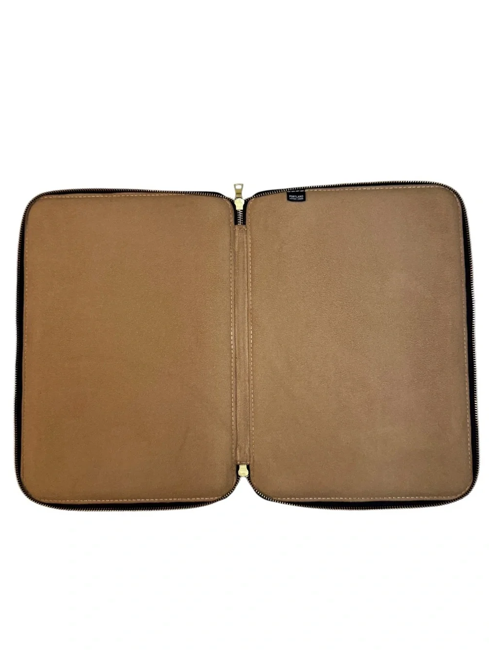 Portland Leather Goods - Brown Leather Laptop / IPad Zip Case